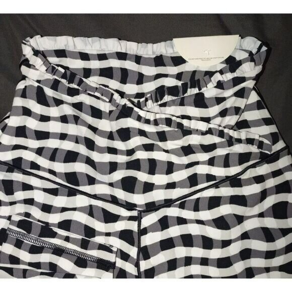 OFFLINE by Aerie Women’s Leggings M Black White Hi-Rise Checkered Stretch Y2K - Picture 4 of 7